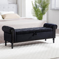 67'' End of Bed Storage Bench King Size, Storage Bench End of Bed, Upholstered Velvet Tufted Storage Ottoman Benches