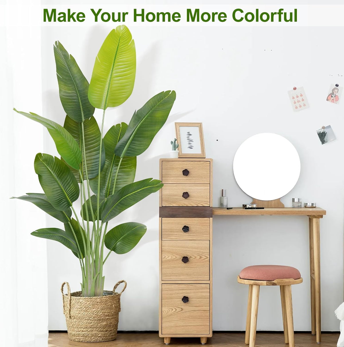 Lifelike Bird of Paradise Artificial Plant,6ft Faux Banana Leaf Tree with 13 Trunks - Perfect Indoor Silk Floor Plant