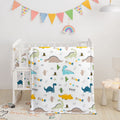 Crib Bedding Set,3pcs Nursery Crib Bedding with Comforter Crib Sheet & Crib Skirt,Watercolor Butterfly Printed