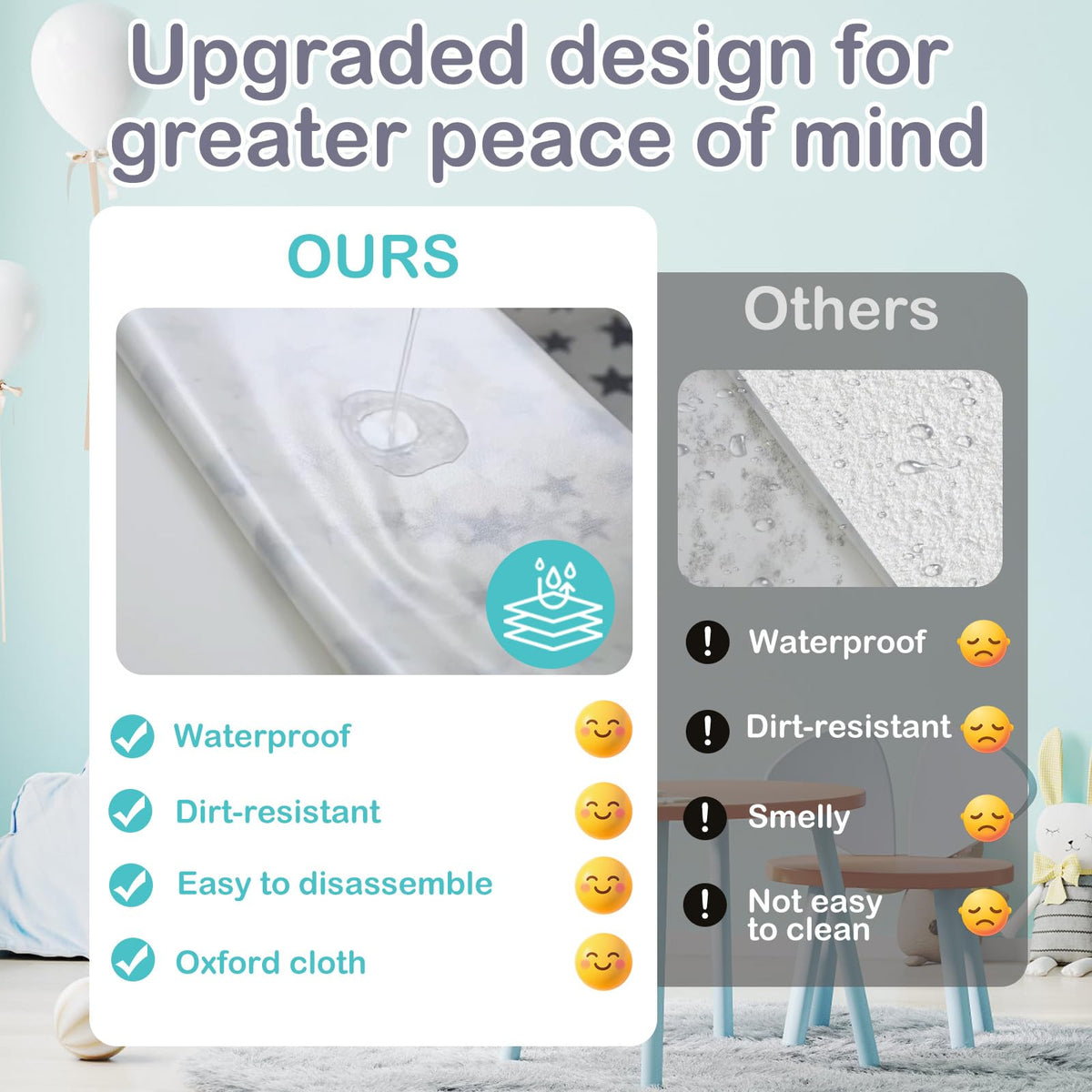 Toddler Travel Bed, Portable Toddler Bed & Chair 2-in-1 - Convertible Travel Crib with Storage Pockets
