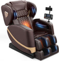 Massage Chair Full Body Zero Gravity Recliner, 2026 Premium Brown | 14 Shiatsu Rollers, 10 Airbags, 5 Auto Modes