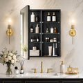 Medicine Cabinet 20x30 Inch, Bathroom Wall Mirror Cabinet with Storage, 6-Tier Adjustable Glass Shelving, Waterproof