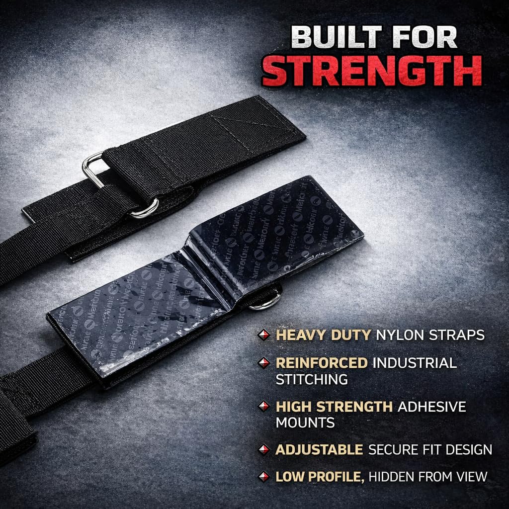 4520 Universal Flat Screen TV Safety Straps, Black Nylon
