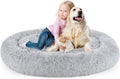 Dog Bed, Calming Dog Bed, Faux Fur Fluffy Dog Bed for Extra Large Dogs, Dog Bed for Humans Fits You and Pets, Pet