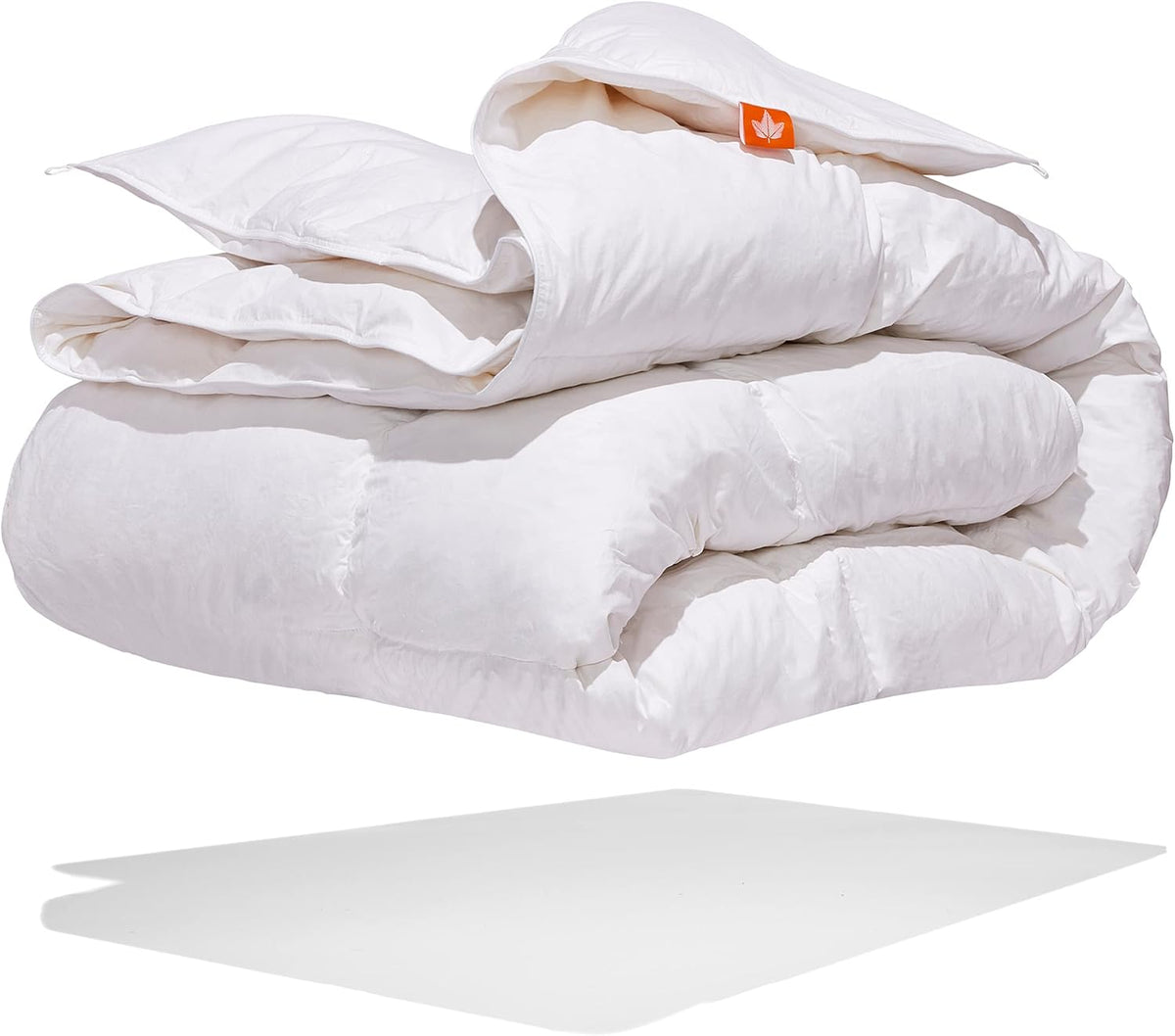 Down & Feather Co. - All Season White Goose Feather Duvet Comforter King - 233 TC Shell 100% Cotton - Oeko TEX Certified