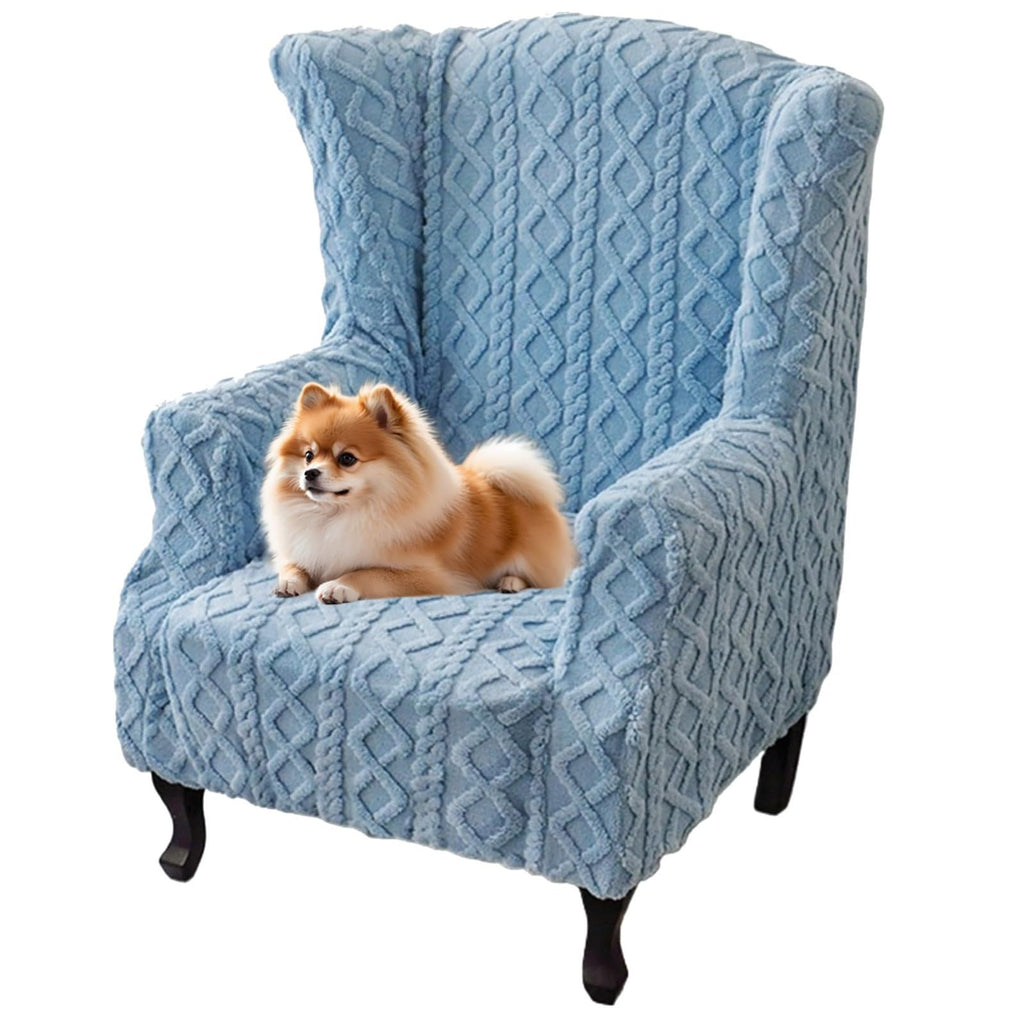 Wingback Chair Slipcover Stretch Spandex Wingback Chair Covers Jacquard Armchair Slipcover Sofa Furniture Protector