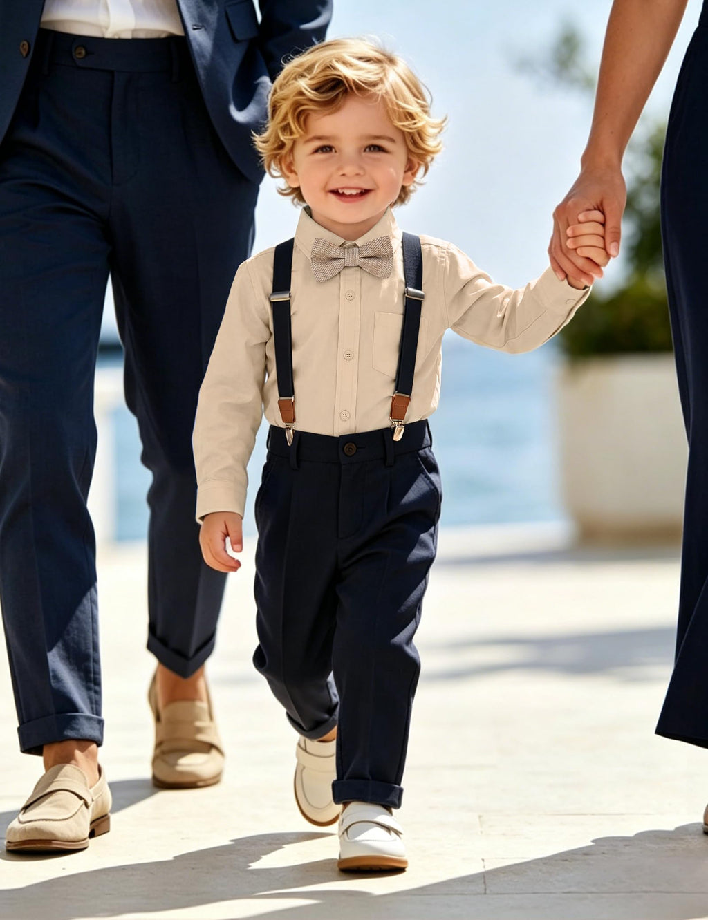 Toddler Boys Dress Shirts Long Sleeve Button Down School Uniform Shirt Khaki