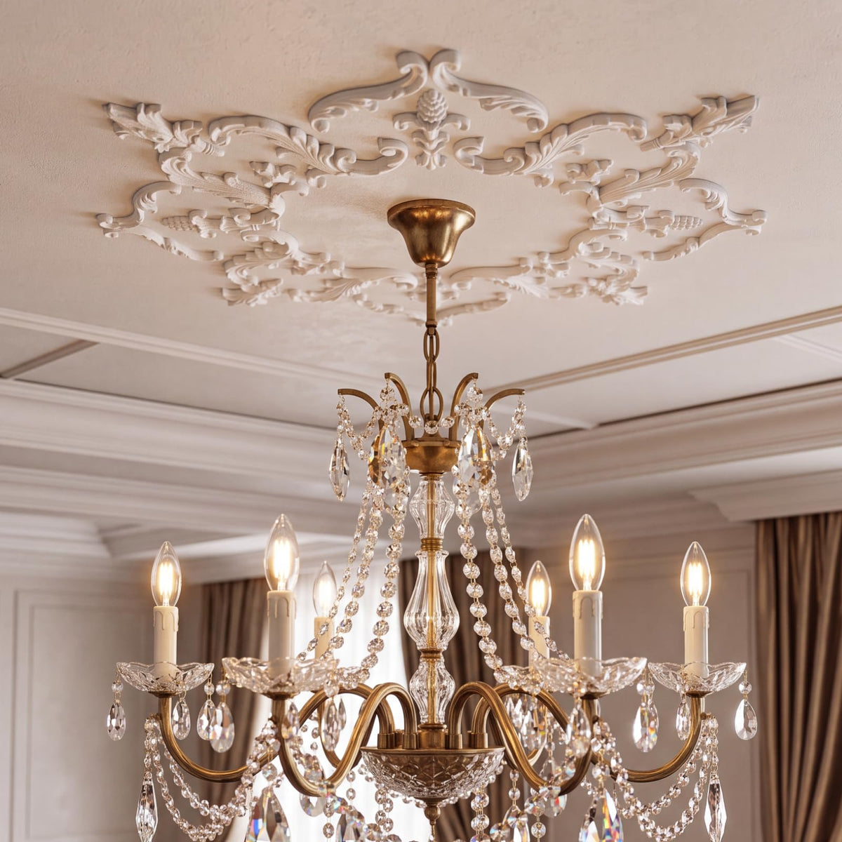 30.71 Inch Large Ceiling Medallion for Light Fixtures