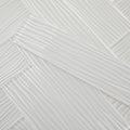 White Glass Subway Tile, Water Wave Glass for Shower Bathroom Kitchen Backsplash Wall, 3 x 12 Inch, 4 Sq.Ft.
