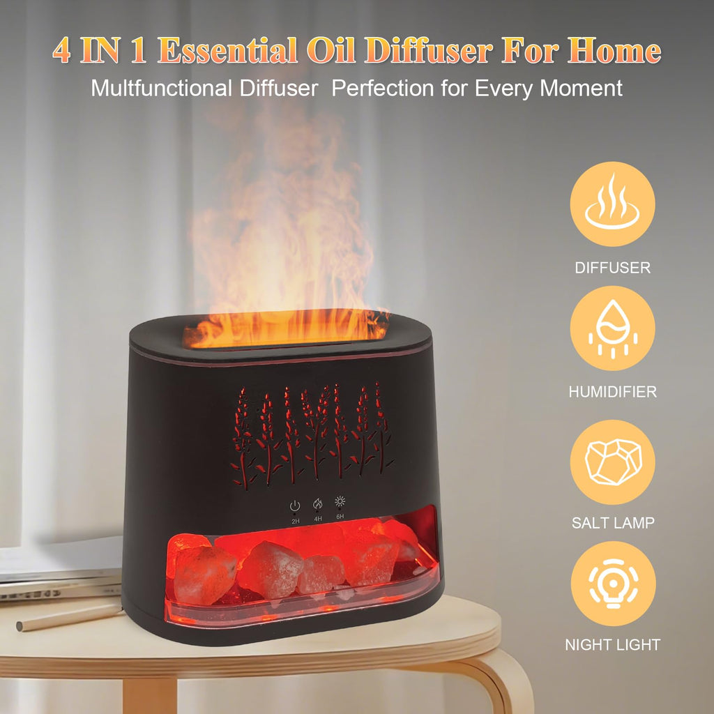 Essential Oil Diffuser Himalayan Salt Lamp, 49 Color Combinations