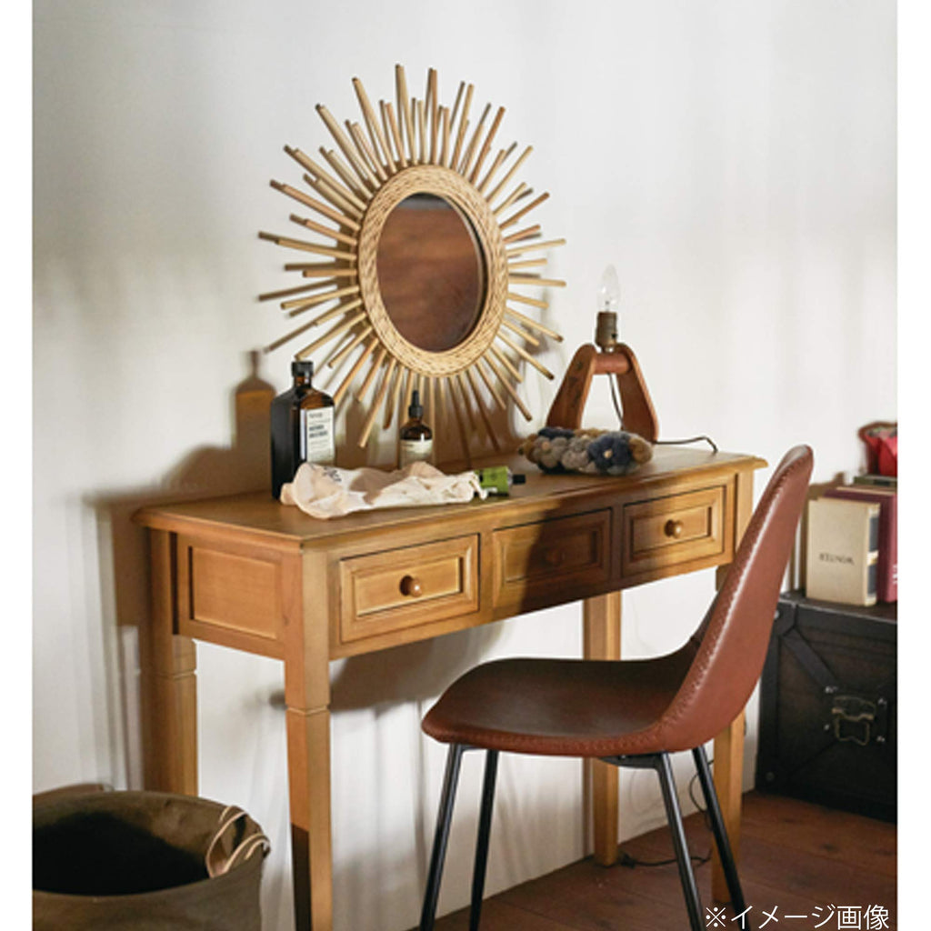 Kk Mirror, Natural, Diameter 23.6 inches (60 cm), Rattan Mirror