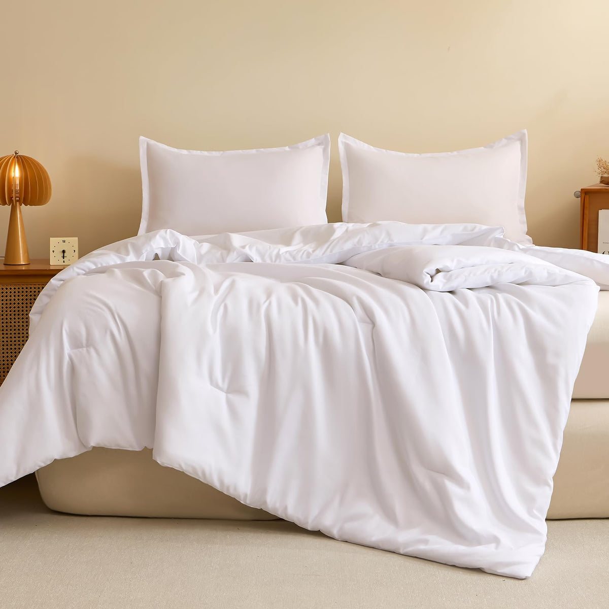 White Comforter Set 3 Pieces
