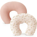 2-Pack Muslin Nursing Pillow Covers, Floral Soft Slipcover for Baby