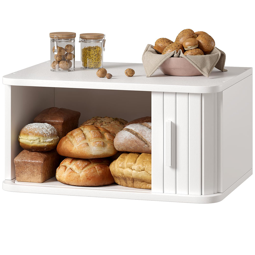 Roll Top Countertop, Bamboo Bread Storage