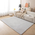 Plush Faux Fur Accent Rug, No-Shed Pile and Washable Design