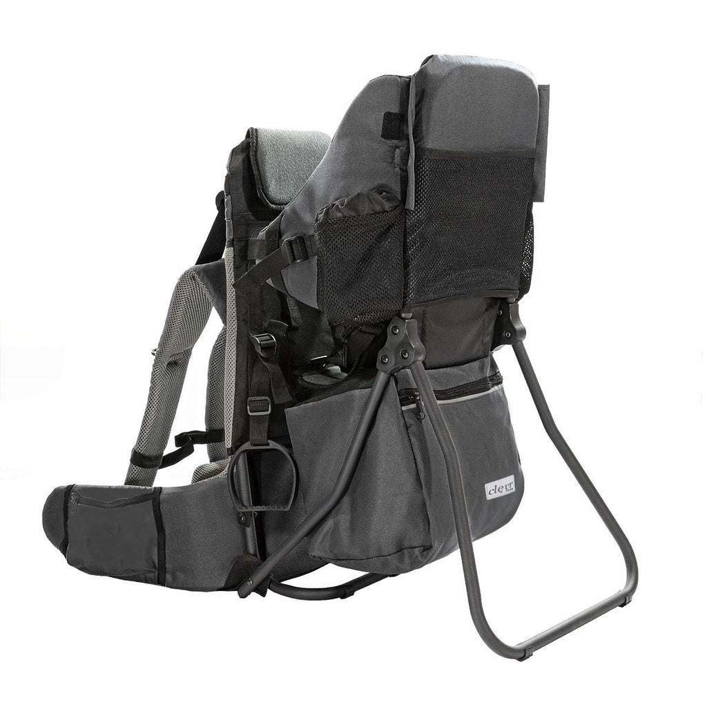 Cross Country Baby Backpack Carrier, Grey, Toddler Hiking Backpack with Comfortable Seat, Adjustable Straps & Belt