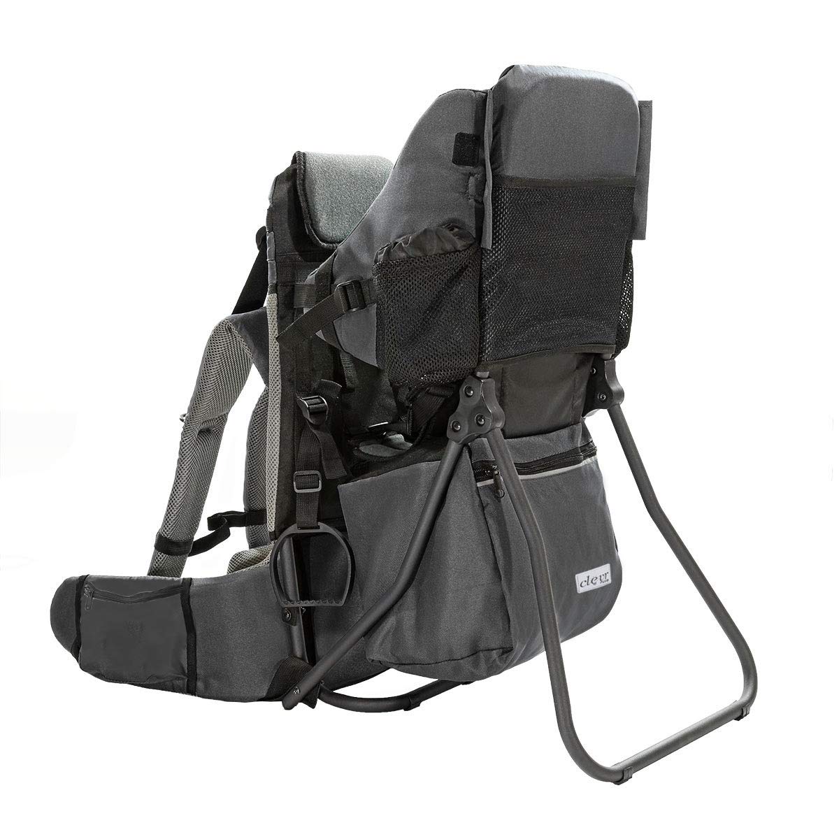 Cross Country Baby Backpack Carrier, Grey, Toddler Hiking Backpack with Comfortable Seat, Adjustable Straps & Belt