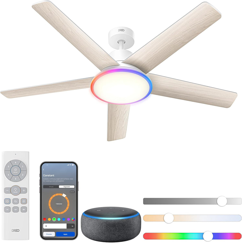 52" Smart Ceiling Fan with Light