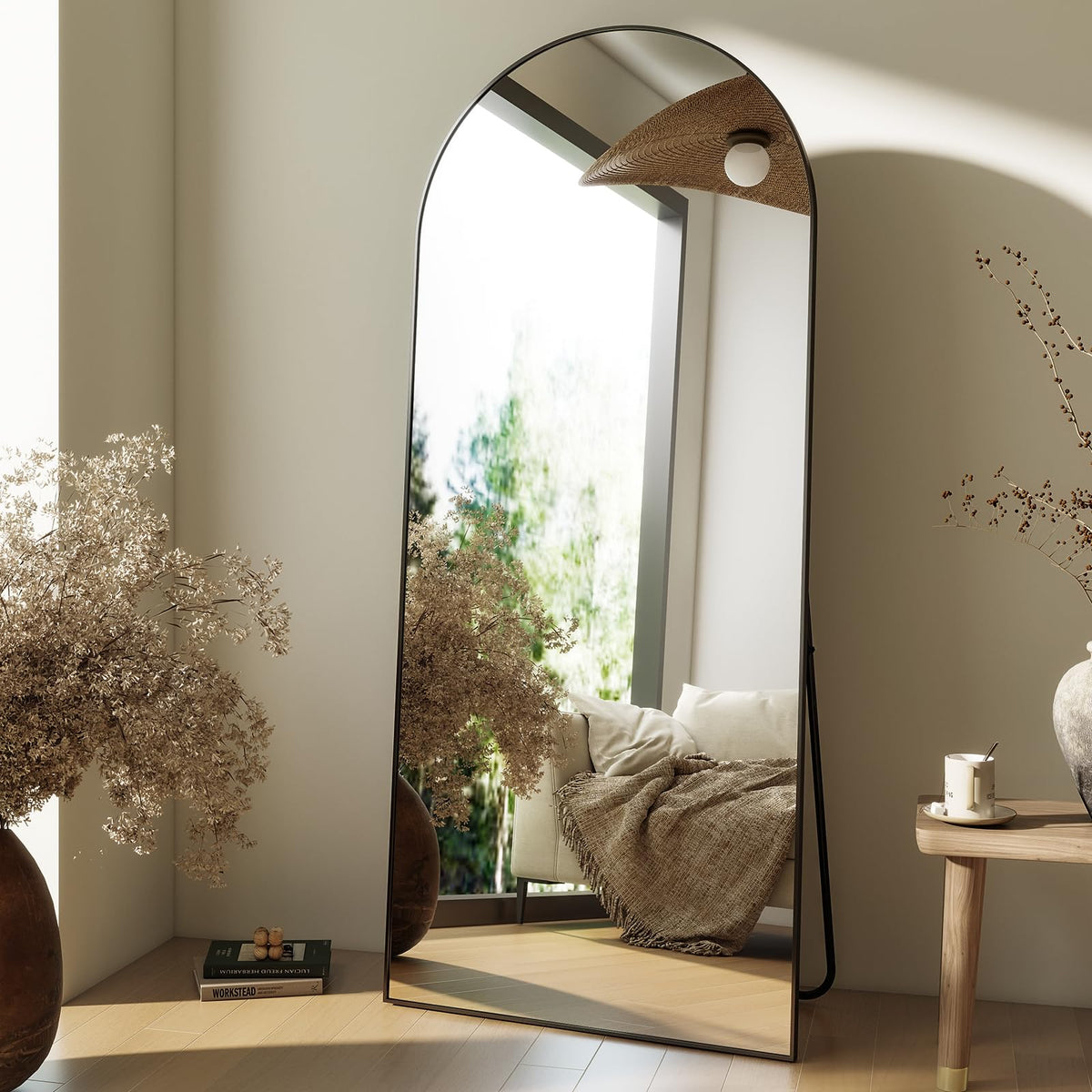 64"x21" Full Length Mirror, Arched Full Mirror