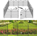 Garden Fencing 36 Inch High with Gate, 14 Panels Garden Fence Total 30.6 Ft(L),No Dig Animal Barrier, Rustproof Metal