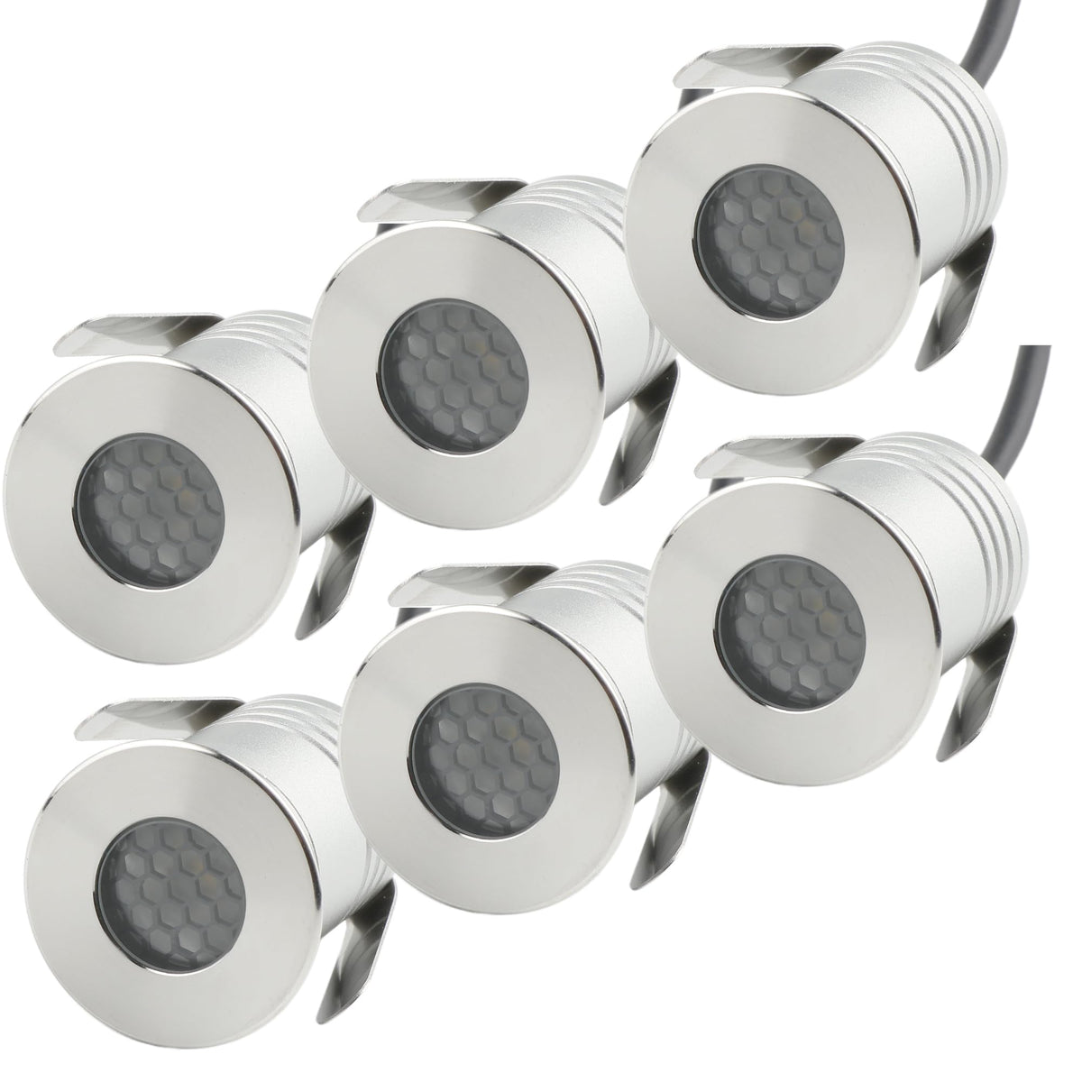 LED In-Ground Well Lights Anti-Glare,1W 12V-24V DC, IP67 Waterproof Recessed Lamp,Buried Underground Outdoor