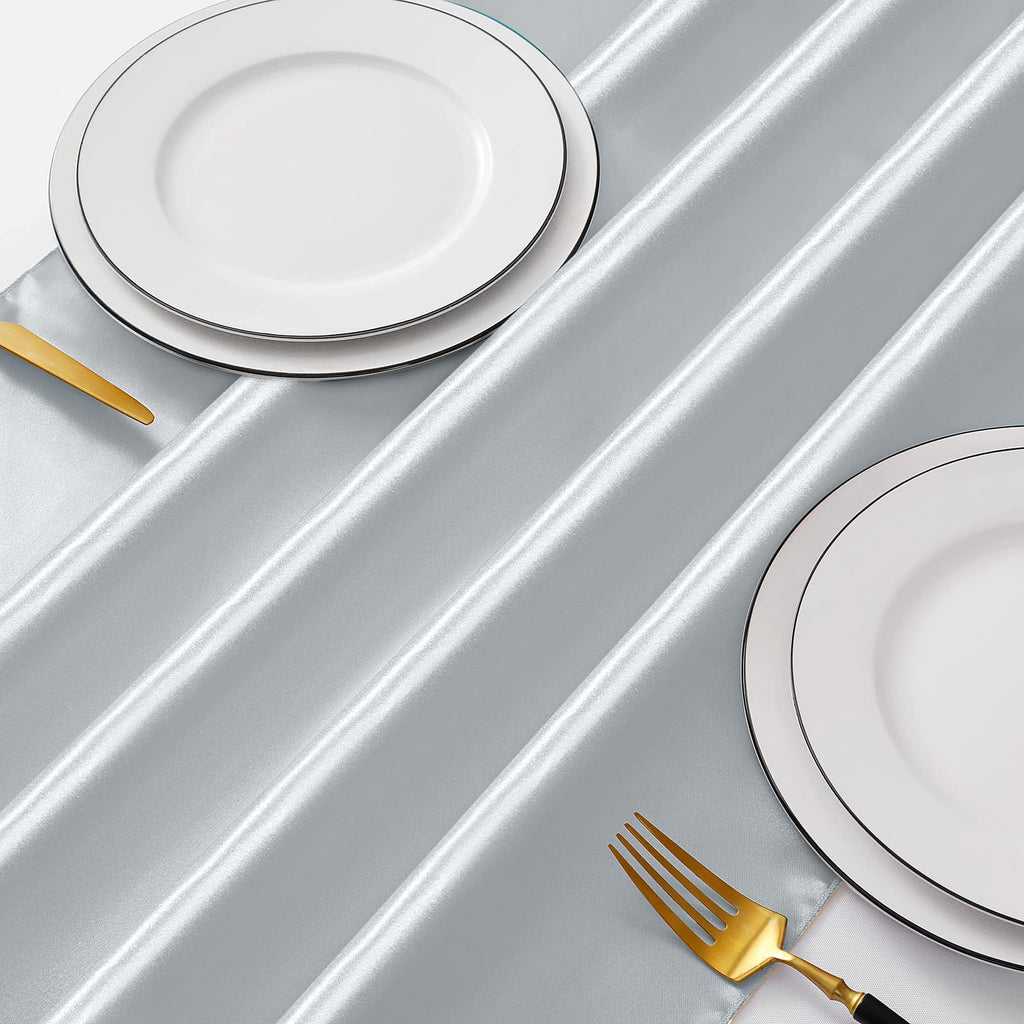 Silver Satin Table Runner 12x108 - 12 Pieces