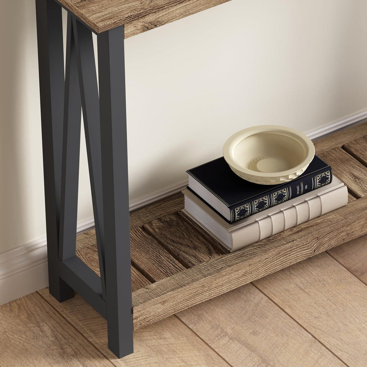 Farmhouse Console Table, Narrow Sofa Table, 40 Inch