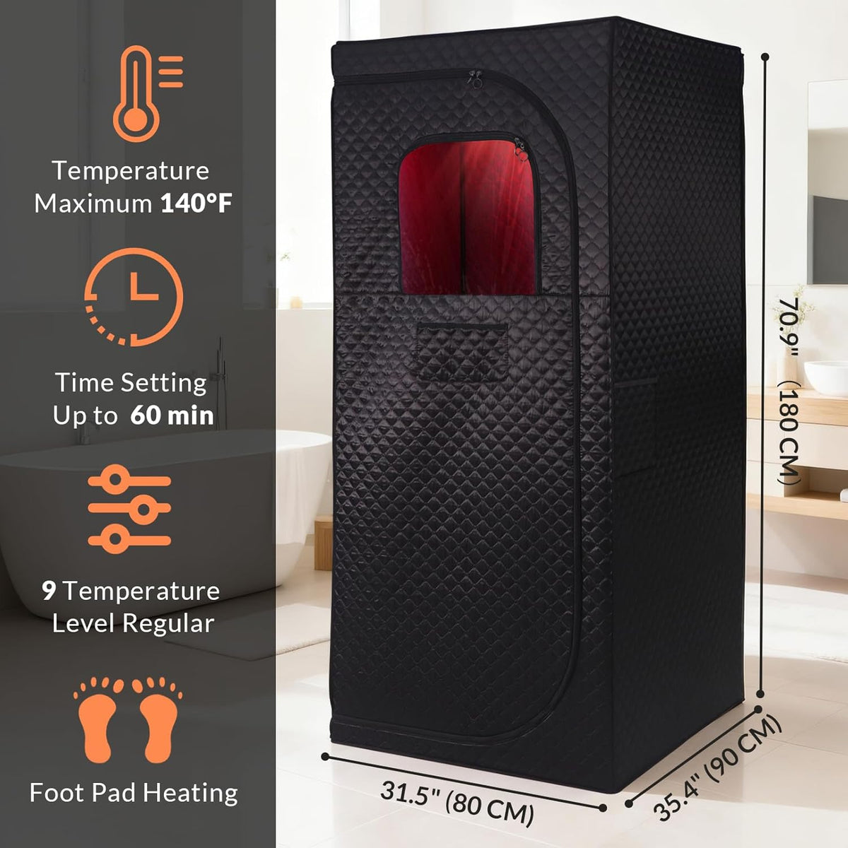 Dry Infrared Sauna, Red Light Therapy Saunas for Relaxation, Detox and Muscle Relief