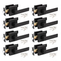 Black Door Handle Black 8 Pack, Keyed-Entey Door Levers, Heavy Duty Door Knobs with Lock and Key (Same Key)