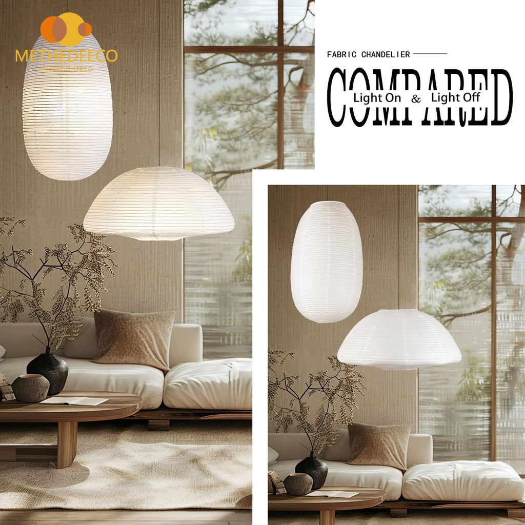 Paper Lanterns Rice Paper Pendant Light Shades, Paper Lamp Shade, White