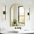 20" x 30" Arched Bathroom Vanity Mirror for Over Sink, Gold