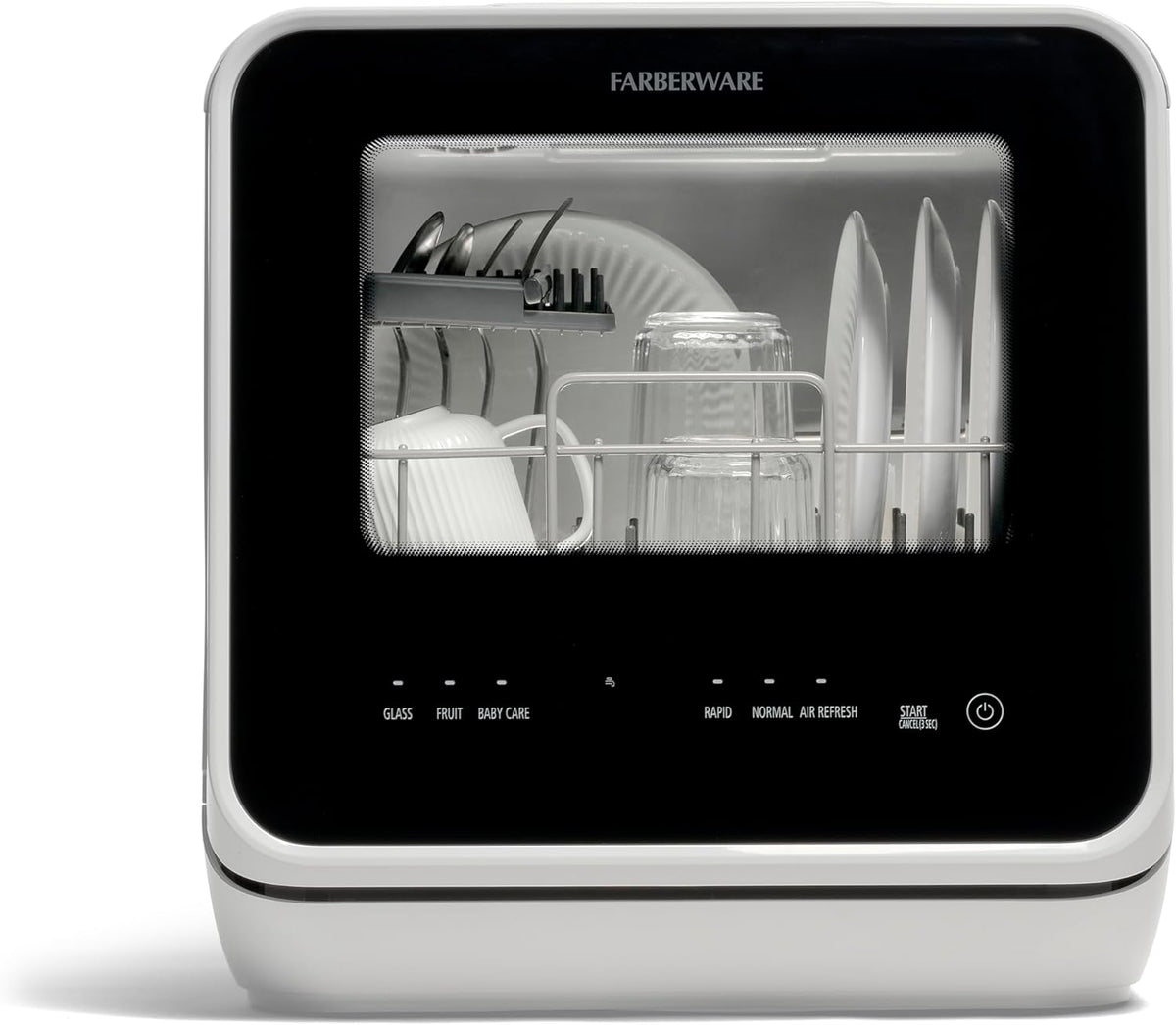 Portable Countertop Dishwasher with 5-Liter Built-in Water Tank - 5-Program System for Home, RV, and Apartment