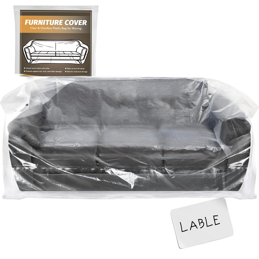Clear Plastic Moving Sofa Couch Furniture Storage Covers