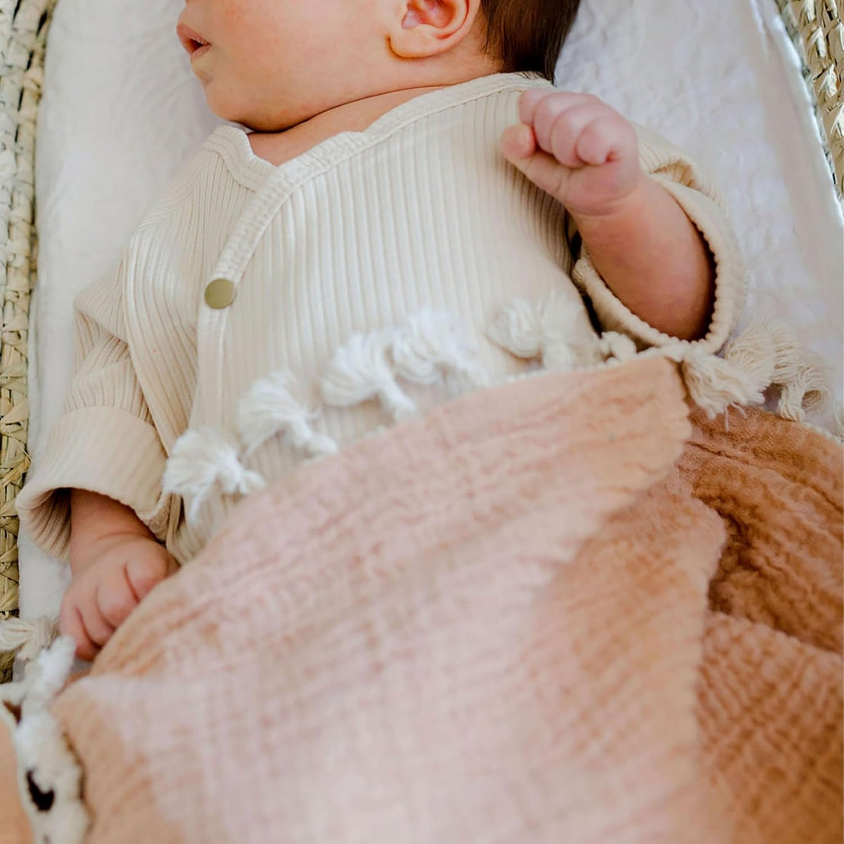 Layer Quilt Muslin Swaddle Blanket, Soft Cotton Lightweight Nursery and Stroller Blanket for Baby Boys & Girls