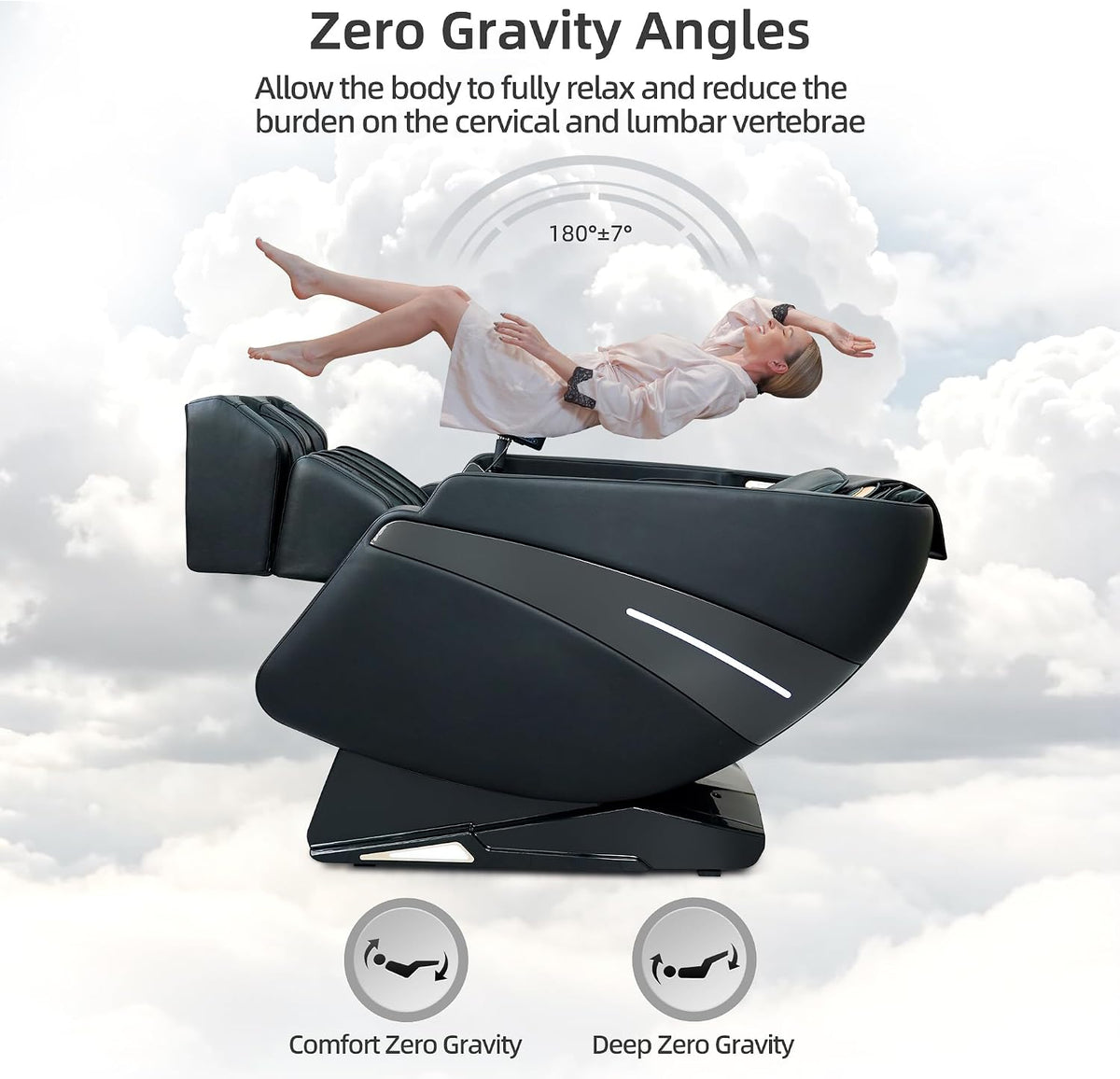 4D Massage Chair Full Body Extended SL-Track Zero Gravity Shiatsu Recliner | 3-Zone Heat,Foot Rollers,Thai