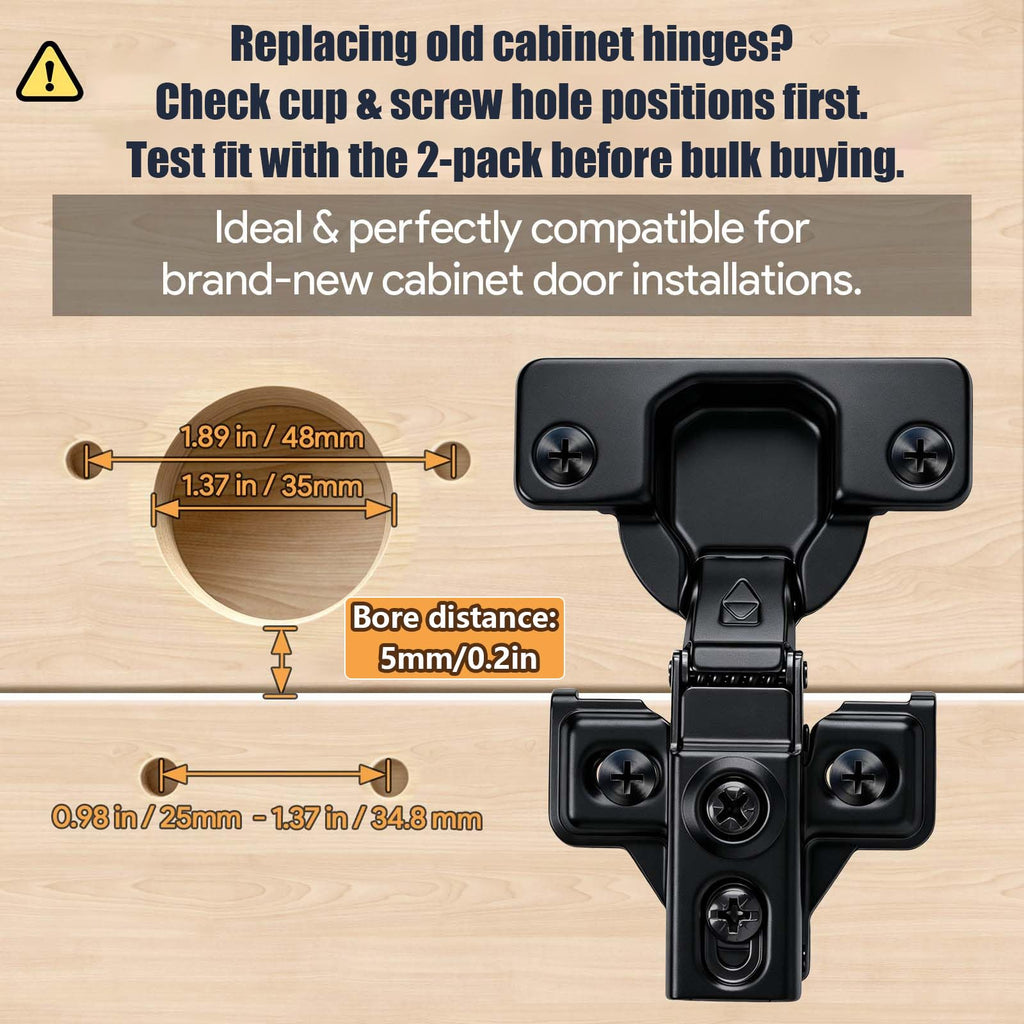20 Pack (10 Pair) Soft Close Cabinet Hinges, 1/2 Overlay Soft Close Hinges Cabinet, Stainless Steel, Built-in Damper