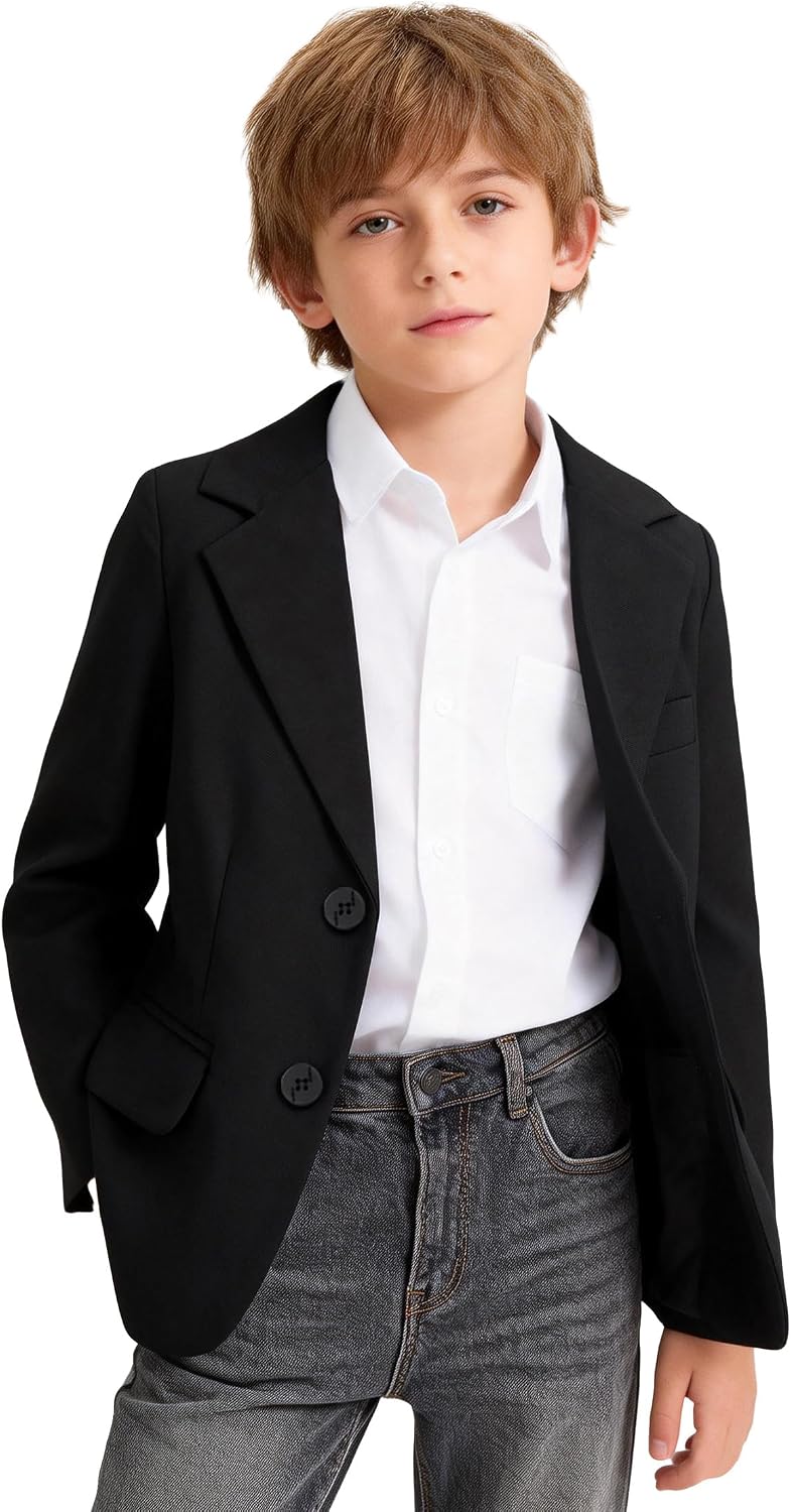Boys Blazer Kids Suit Jacket Sport Coat Formal Dress Outfits