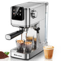Espresso Machine, 20 Bar Espresso Maker Milk Frother & LCD Panel, Hot & Iced with Rapid Cold Brew, Stainless Steel