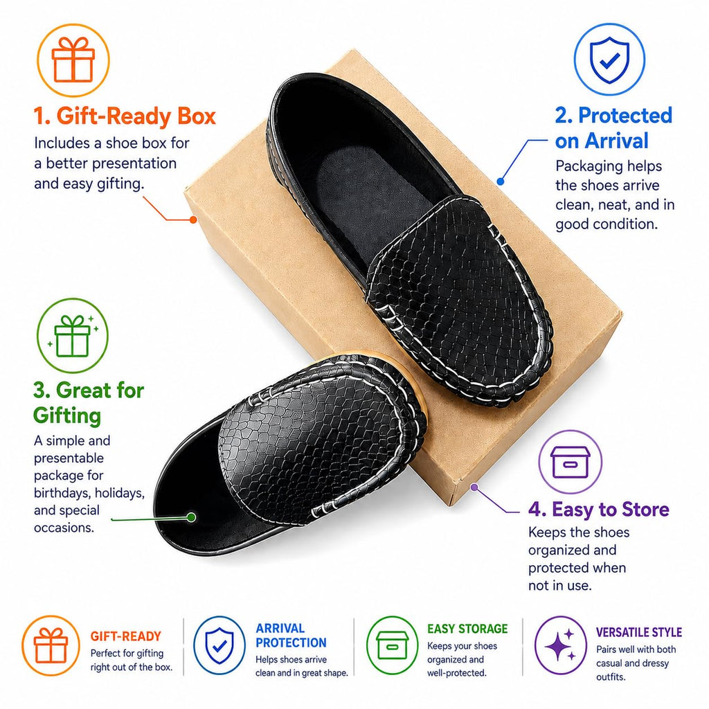 Toddler/Little Kid Boys Girls Soft Synthetic Leather Loafer Slip-On Boat-Dress Shoes/Sneakers,Brown,SHF103 CN26