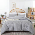 Light Grey Comforter Set, All Season Lightweight Bedding Set