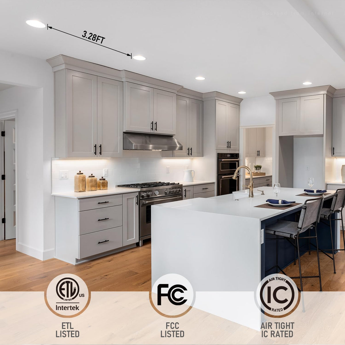 6 Inch Ultra-Thin LED Recessed Light, CRI90 12W