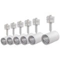 6.5W L Type LED Track Lighting Heads, White, 3000K, 6 Pack