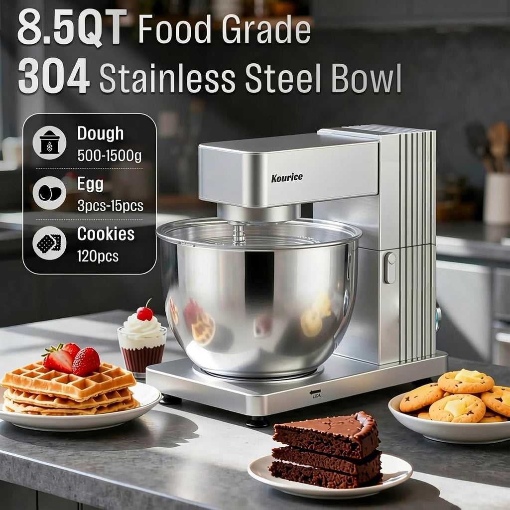 Stand Mixer 8.5Qt, Kitchen Electric Standing Mixer for Baking