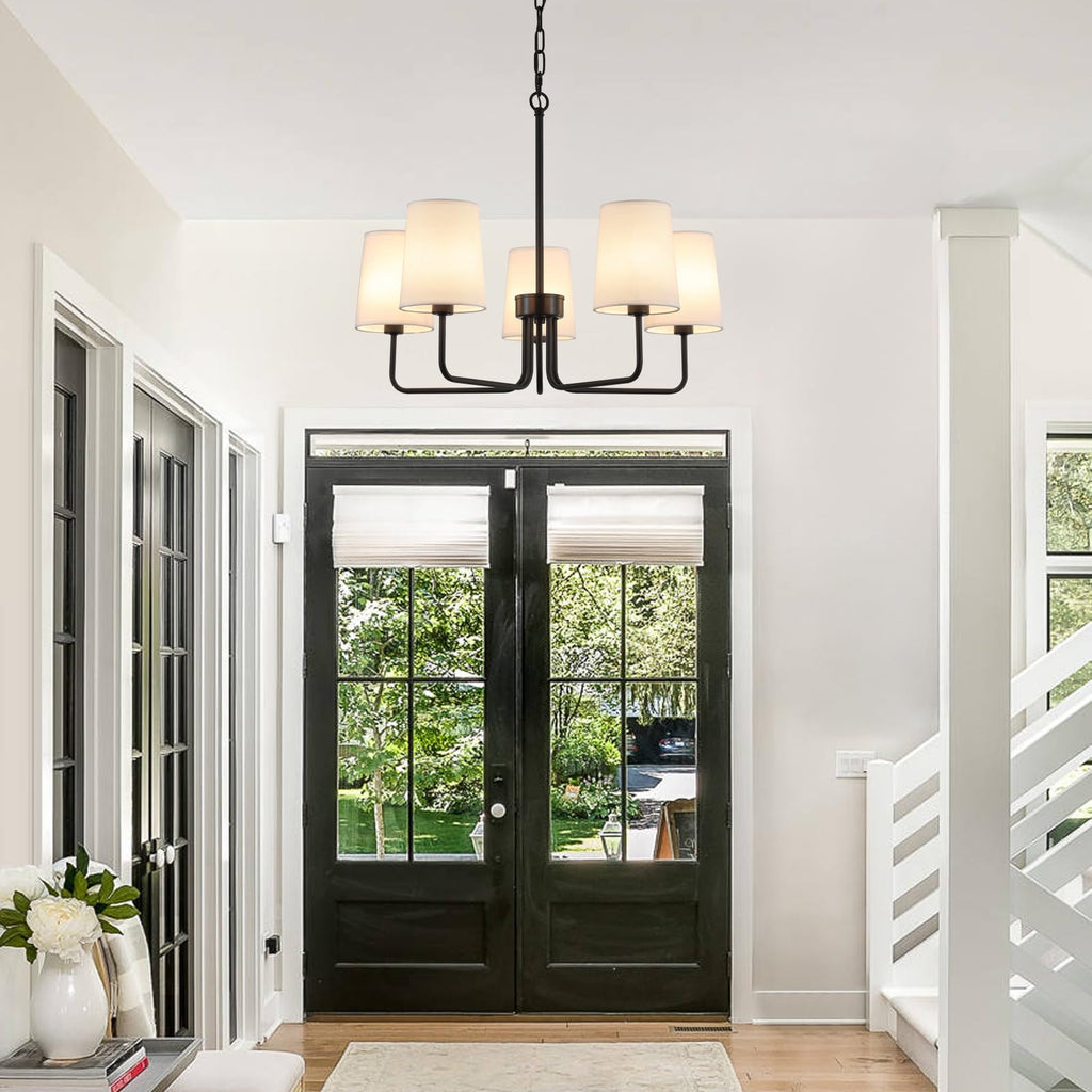 5-Light Farmhouse Rectangular Chandelier