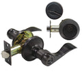 1 Pack Front Door Lockset with Single Cylinder Deadbolt, Oil Rubbed Bronze Door Lever Deadbolt Keyed Front Door Lock