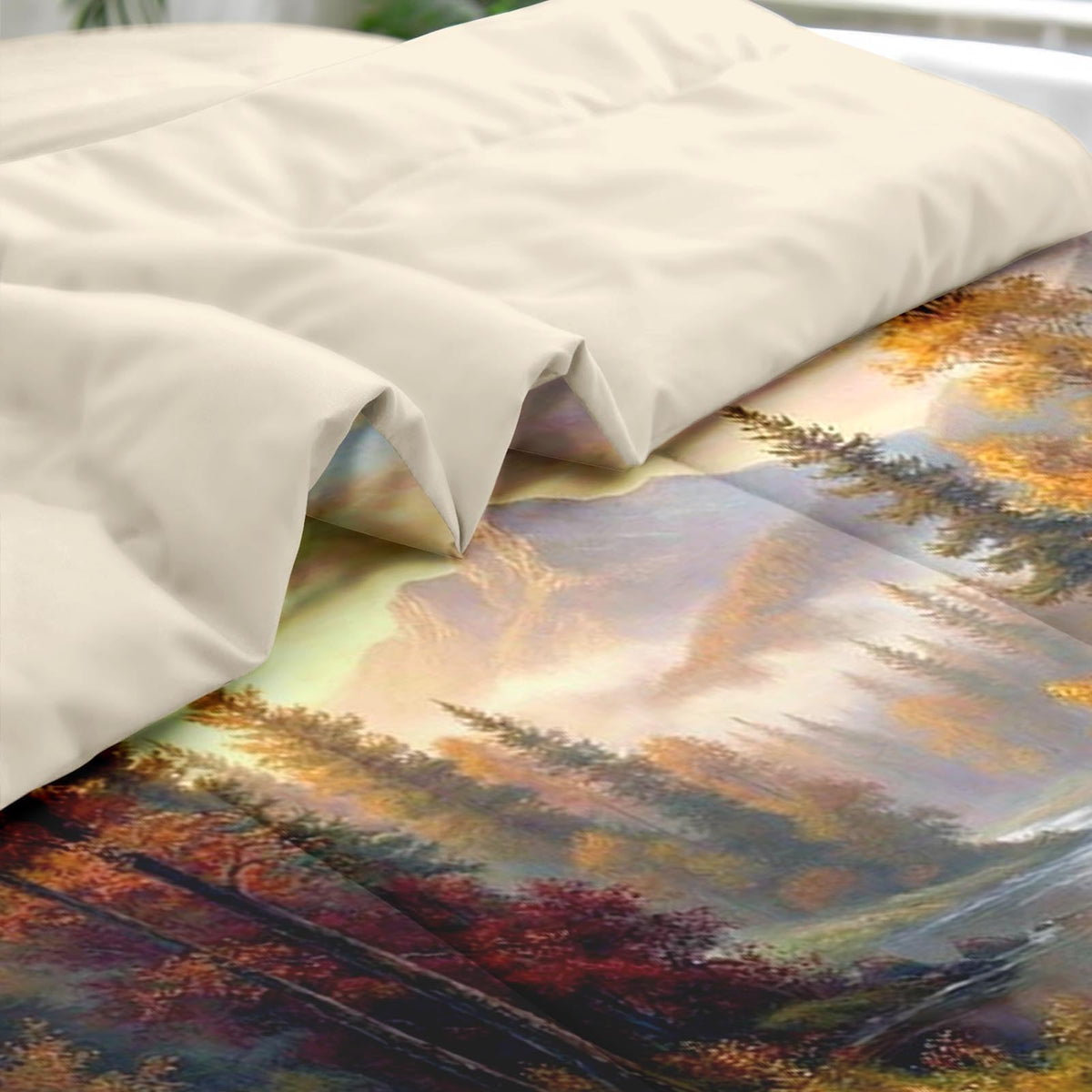 Comforter Set with Sheets, 7 Pieces Fall Mountain Bedding