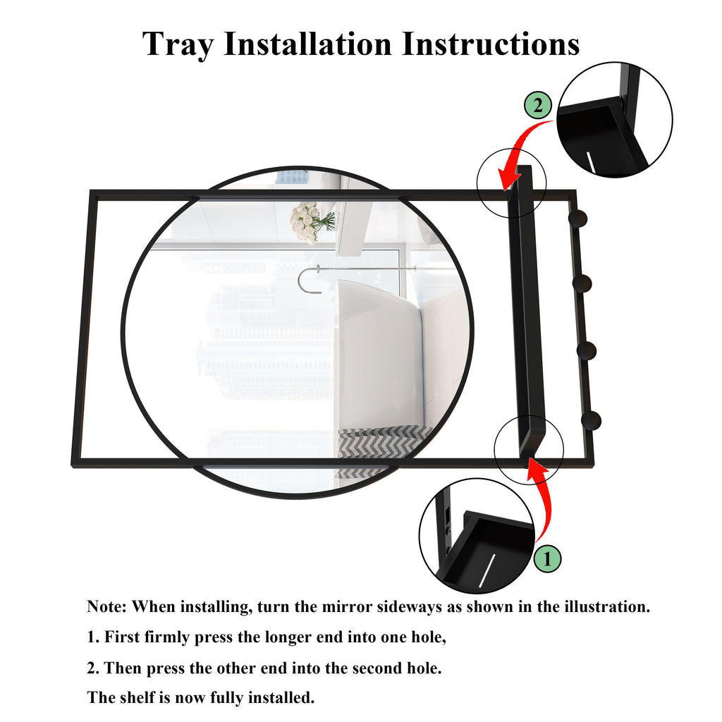 Entryway Mirror with Hooks 20 X 28 Inch Bathroom Mirror with Shelf