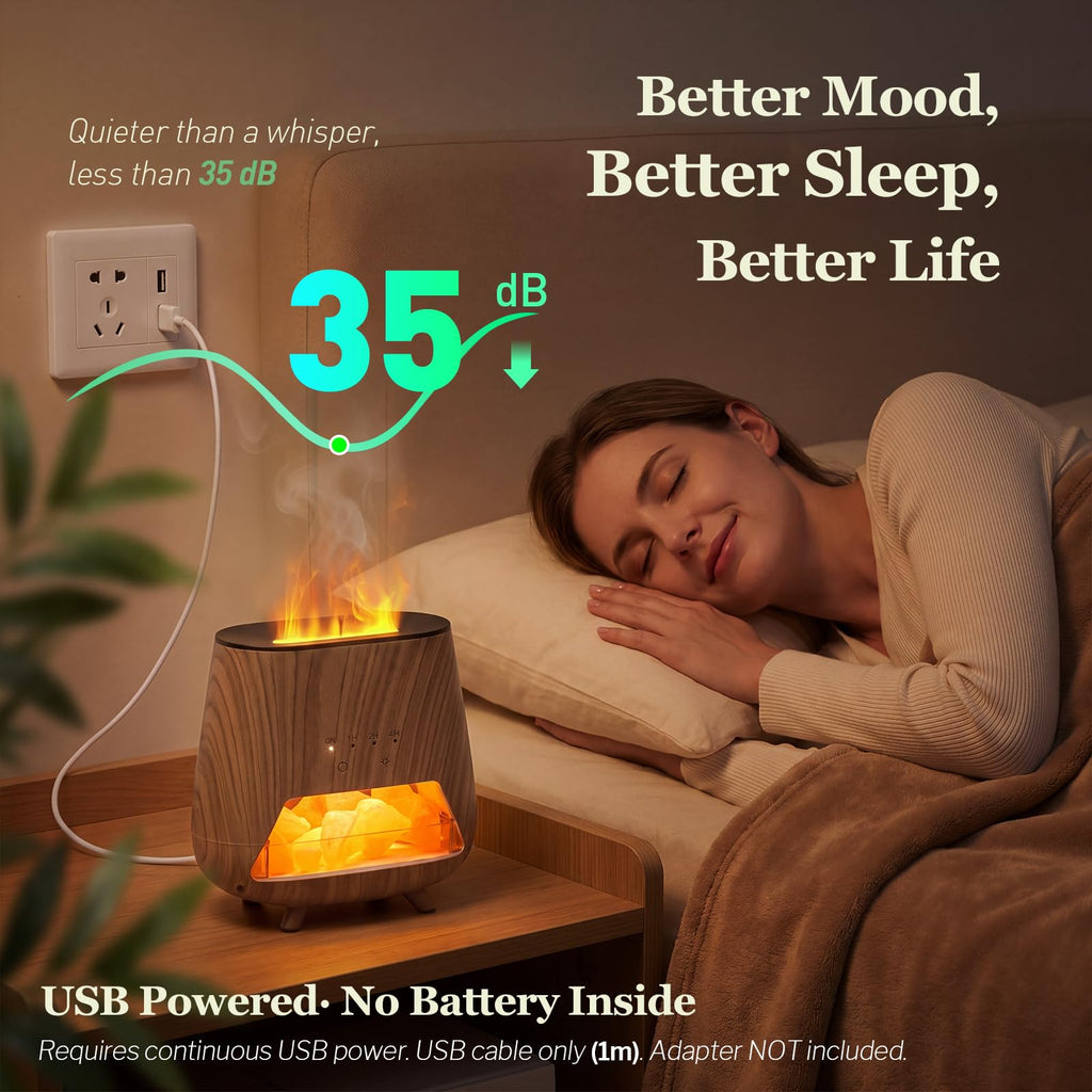 Essential Oil Diffuser : 4-in-1 Himalayan Salt Lamp