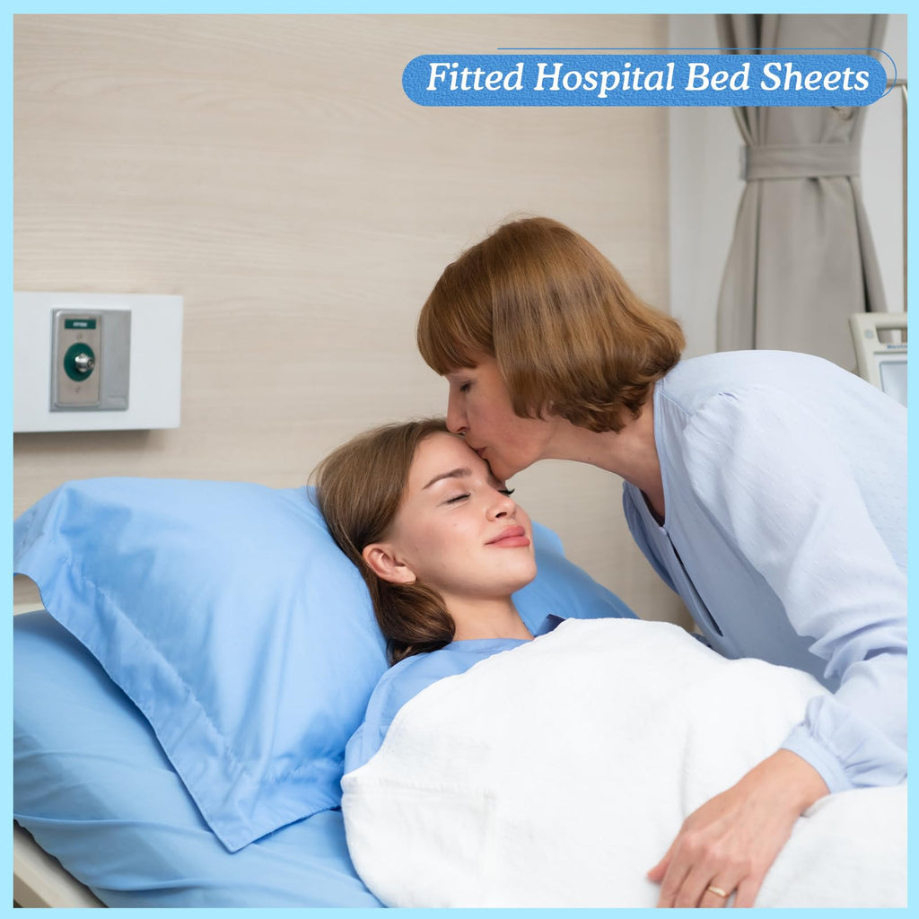6 Pack Hospital Bed Sheets Set Elastic Jersey Nursing