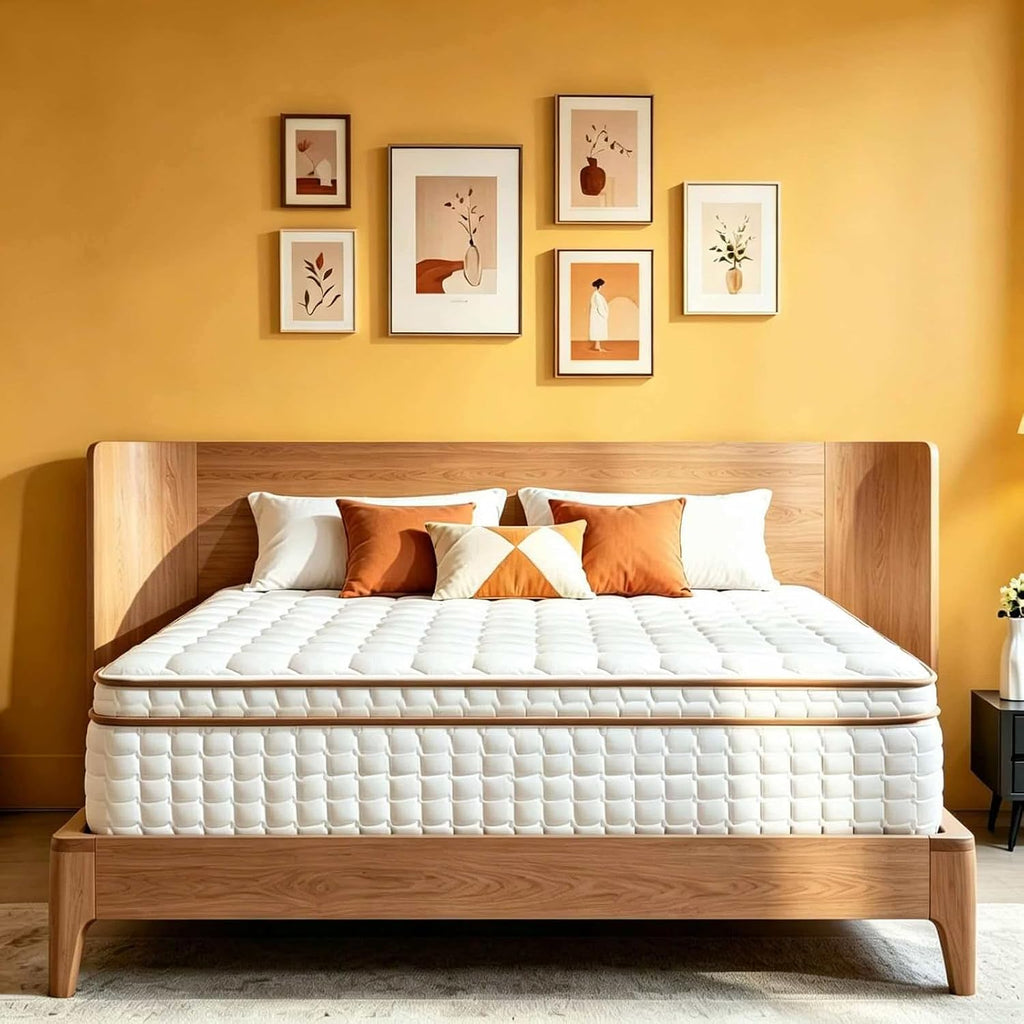 King Mattress, 12 Inch Hybrid King Size Mattress in a Box, Medium Firm Mattresses with Memory Foam & Pocket Springs